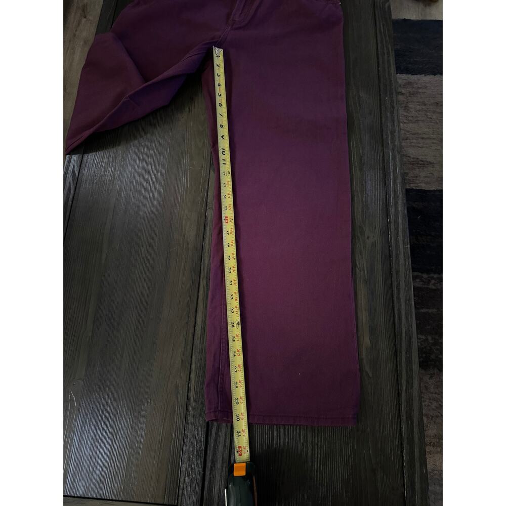 NEW Divided Womens Wide Leg Low Waist Maroon Denim The Easy Soul Pants Size‎ 12 - Picture 4 of 13